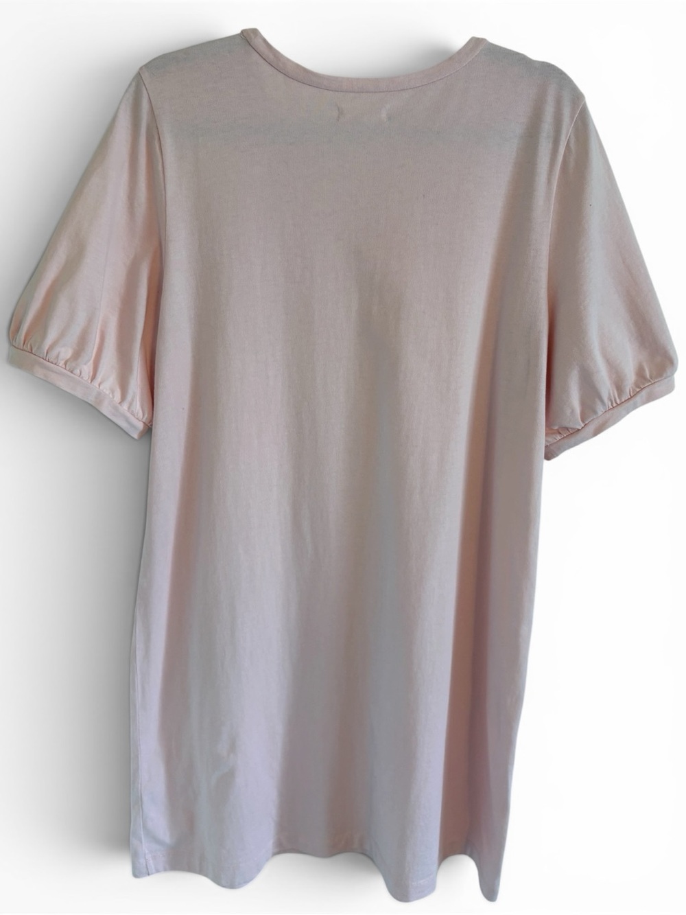 Madewell Pink French Terry Puff Sleeve Dress | 100% Cotton | Size XL - Picture 3 of 8